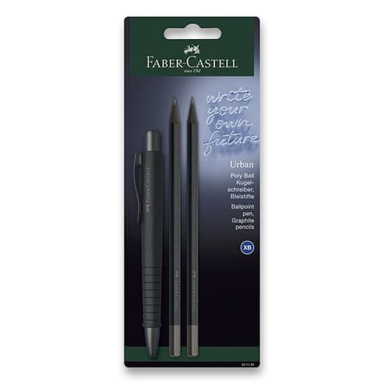 Faber-Castell Kuličkové pero Poly Ball Urban Black sada, 3 ks