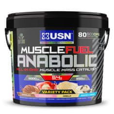 USN Muscle Fuel 4000 g variety pack (čokoláda, jahoda, vanilka a cookies cream)