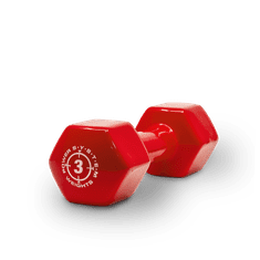 Power System Vinyl Dumbell 3 kg red