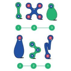 CLIXO Itsy Green & Blue - magnetická stavebnice 18 kusů