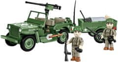 Cobi 2297 II WW Willys MB s přívěsem D-DAY, 1:35, 200 k, 2 f