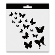 Aladine Plastová šablona - motýlci 15 x 15 cm