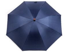 Deštník s vycházkovou holí - modrá tmavá