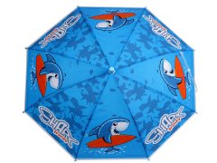 Chlapecký vystřelovací deštník - modrá azuro žralok