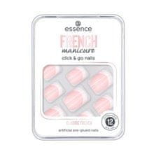 Essence Essence - French Manicure Click & Go Nails ( 12 ks ) - Nalepovací nehty ve francouzském stylu 