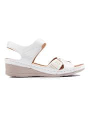 Amiatex Luxusní sandály dámské bílé platforma, bílé, 39