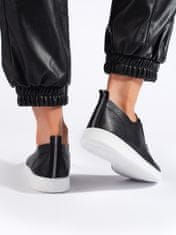Amiatex Trendy černé tenisky dámské platforma + Ponožky Gatta Calzino Strech, černé, 41