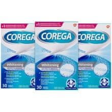 Corega Corega - Tabs Whitening Trio - Čisticí a bělicí tablety pro zubní náhradu 3 x 30 tablet 3.0ks 