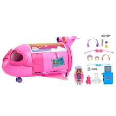 KOMFORTHOME Růžové duhové letadlo Panenka Barbie Extra Fly Minis pilot ZA5092