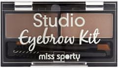 miss sporty studio eyebrow kit paletka na líčení obočí 001 medium brown 1.1g
