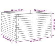 Vidaxl Zahradní truhlík 80 x 80 x 46 cm masivní dřevo douglasky