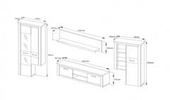 CASARREDO Obývací stěna GRANIERI borovice andersen/dub april