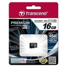 Transcend Paměťová karta 16GB microSDHC UHS-I U1 TS16GUSDCU1