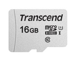 Transcend Paměťová karta 300S microSDHC 16GB UHS-I U1 (95R/10W) + adapter