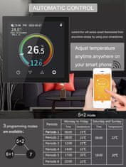 BOT WiFi pokojový termostat Tuya RT1 16A černá