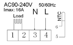 BOT WiFi pokojový termostat Tuya RT3 16A černá