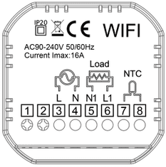 BOT WiFi pokojový termostat Tuya RT7 16A bílá