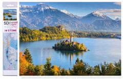 Norimpex Diamantová mozaika Bledské jezero s ostrůvkem - Slovinsko 