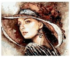 Norimpex Diamantová mozaika Žena v klobouku hnědá 30X40