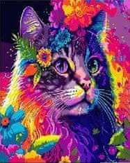 Norimpex Diamantová mozaika Cat Colour Floral Background 30X40