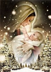 Norimpex Diamantová mozaika Svatá Matka Boží s dítětem Zimní strom 