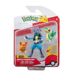 Jazwares Pokémon postavičky Battle Snivy, Pawmi, Lucario 5cm