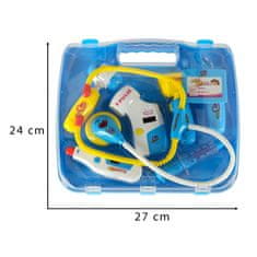 Northix Doktorská brašna se světlem a zvukem - modrá 