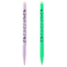 Easy Kids WAY Gumovací kuličkové pero, modrá náplň, 0,5 mm, 24 ks v balení, fialové-zelené