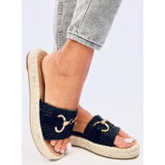 Černé žabky espadrille velikost 40