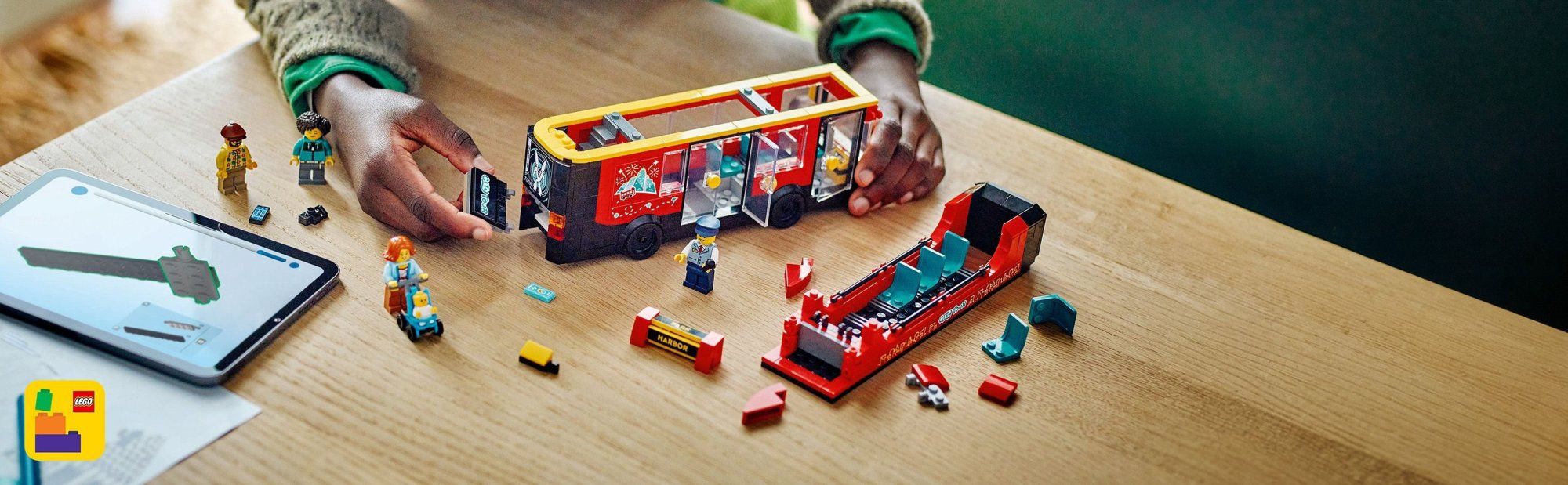 LEGO City 60407 Červený dvoupodlažní vyhlídkový autobus