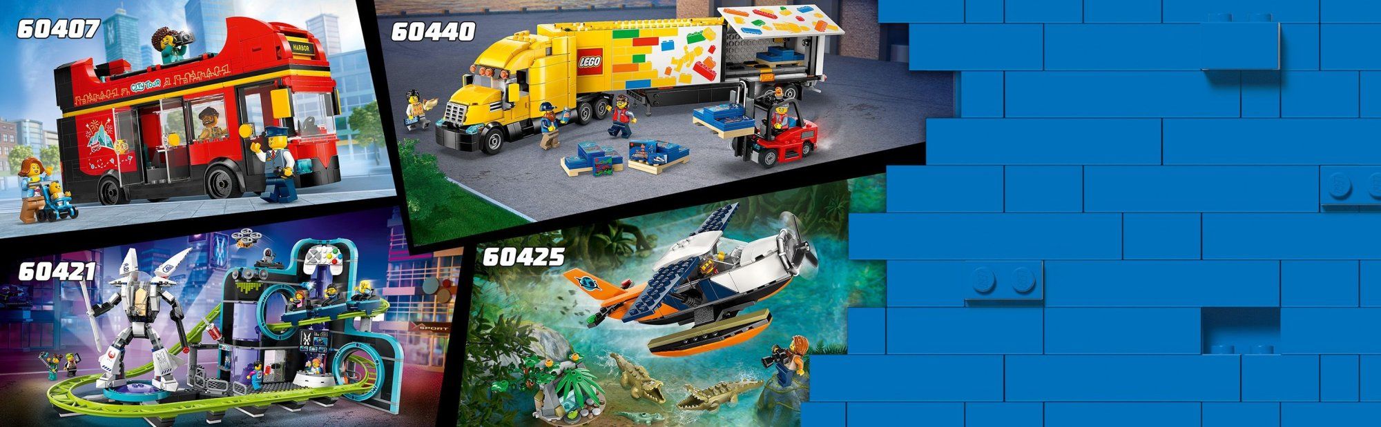 LEGO City 60408 Kamion pro přepravu aut se sporťáky