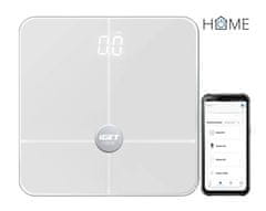 iGET HOME BODY B18 White - chytrá váha, aplikace Android/iOS, Bluetooth, měří 18 parametrů