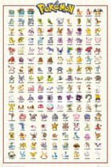 CurePink Plakát Pokémon: Kanto (61 x 91,5 cm)