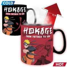 CurePink Keramický proměňovací hrnek Naruto Shippuden: Z otce na syna (objem 460 ml)