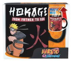 CurePink Keramický proměňovací hrnek Naruto Shippuden: Z otce na syna (objem 460 ml)