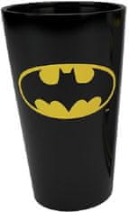 CurePink Sklenice DC Comics|Batman: Hlavní symbol (objem 400 ml)