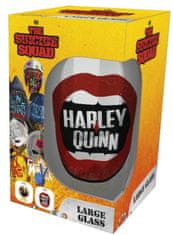 CurePink Sklenice DC Comics: Harley Quinn (objem 400 ml)