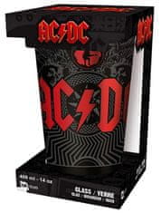 CurePink Sklenice AC/DC: Black Ice (objem 400 ml)