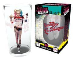 CurePink Sklenice Suicide Squad: Harley Stand (objem 500 ml)
