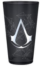 CurePink Sklenice Assasin's Creed: Asasín a Logo (objem 400 ml)