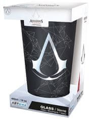 CurePink Sklenice Assasin's Creed: Asasín a Logo (objem 400 ml)