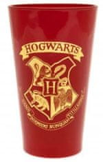 CurePink Sklenice Harry Potter: Bradavický znak (objem 400 ml)