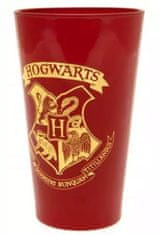 CurePink Sklenice Harry Potter: Bradavický znak (objem 400 ml)