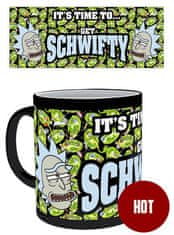 CurePink Proměňovací keramický hrnek Rick and Morty: Get Schwifty (objem 300 ml)