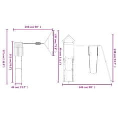 Vidaxl Dětské hřiště na zahradu masivní dřevo douglasky