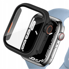 BB-Shop Pouzdro 2v1 + tvrzené sklo pro Apple Watch 7/8 45MM, černé