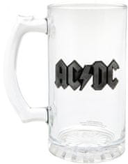 CurePink Sklenice korbel AC/DC: Logo (objem 500 ml)