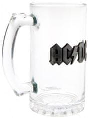 CurePink Sklenice korbel AC/DC: Logo (objem 500 ml)