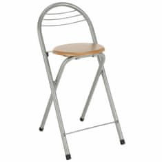 KONDELA Barová židle Boxer - buk/aluminium
