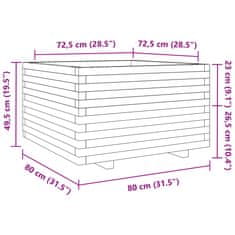 Vidaxl Zahradní truhlík 80 x 80 x 49,5 cm masivní dřevo douglasky